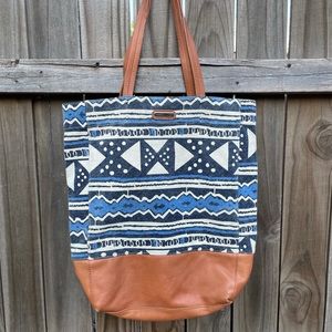 Rebecca Minkoff canvas and leather tote